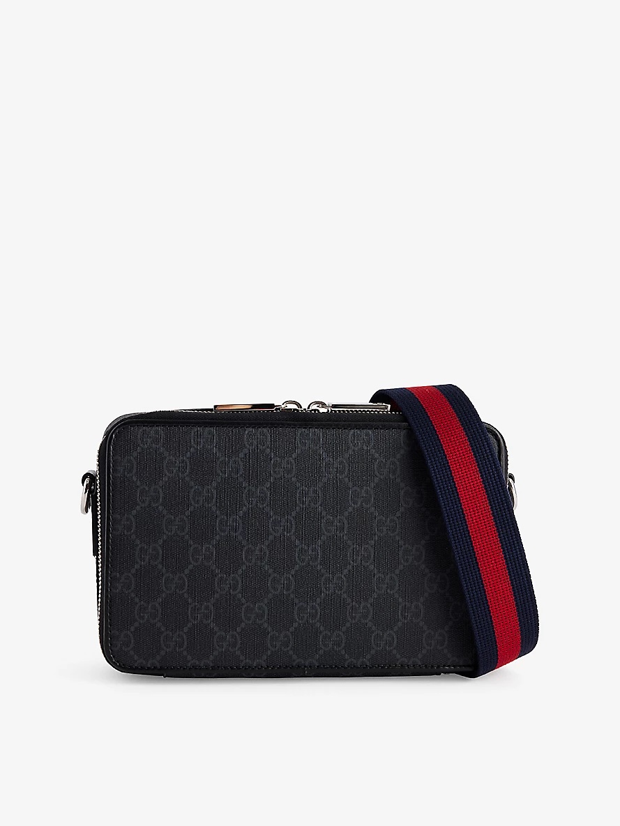 GG Monogram Mini Coated-Canvas Shoulder Bag - 1