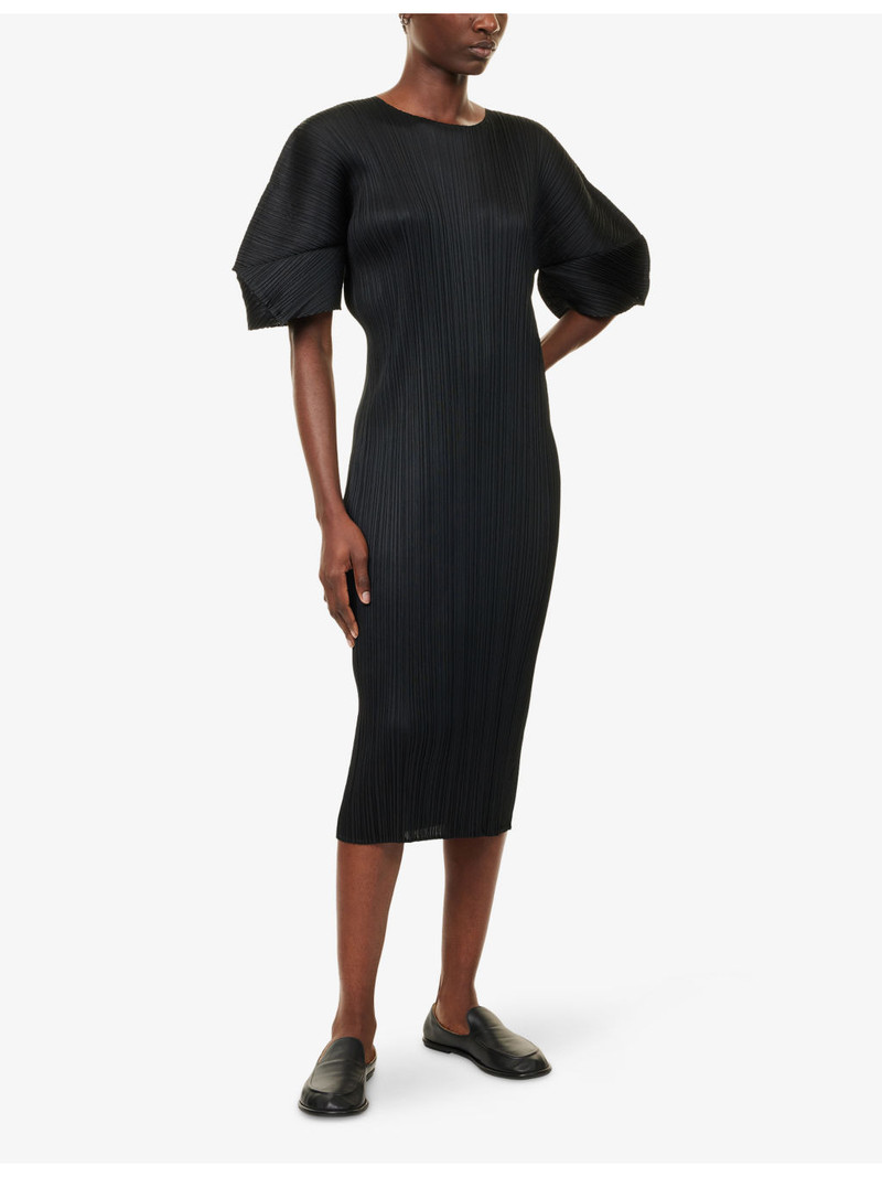 Pleats Please Issey Miyake Slim-fit Round-Neck Knitted Midi Dress outlook