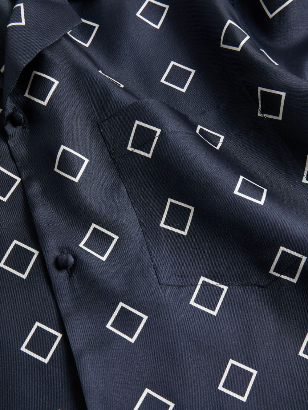 Opticool-print silk bowling shirt - 5