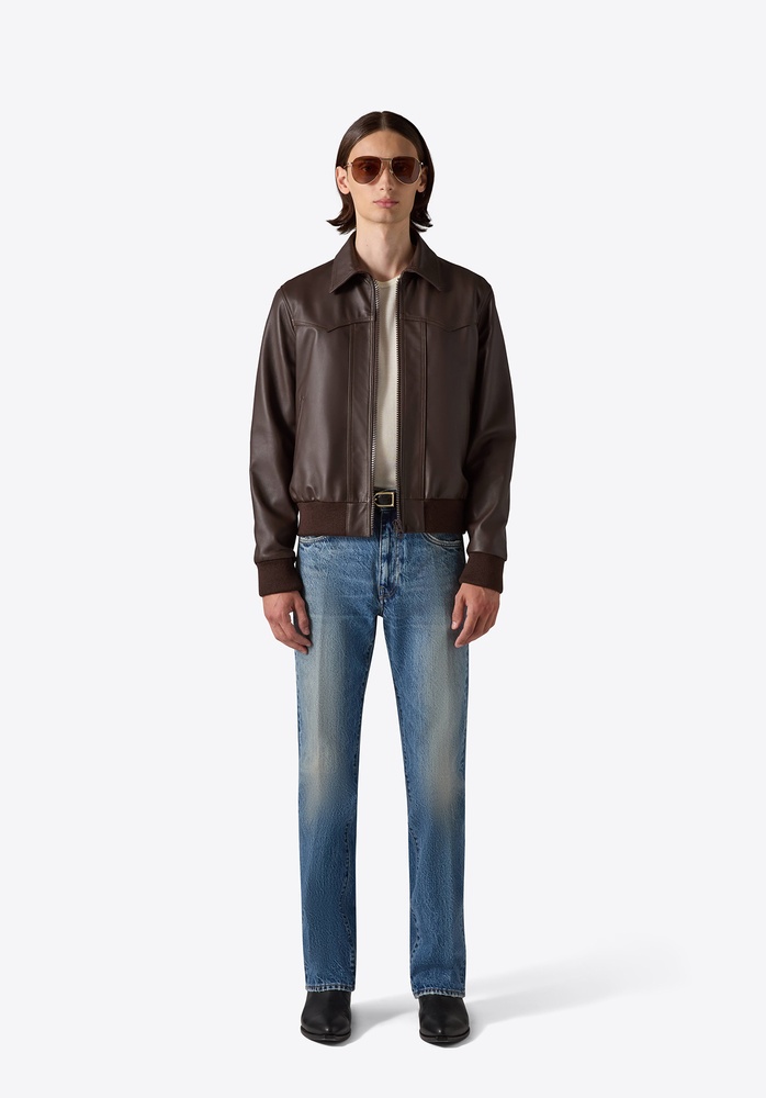 LEATHER JACKET 77 DARK BROWN - 2