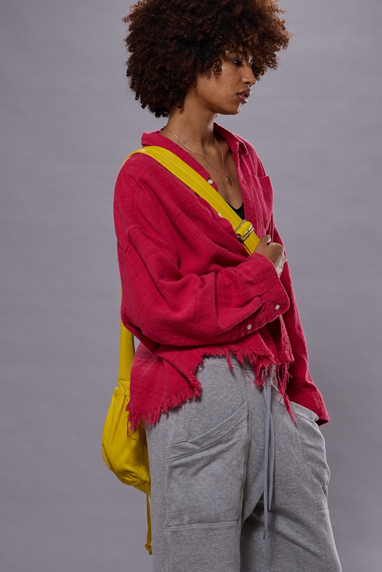 Drop Neck Cropped Shirt - 3