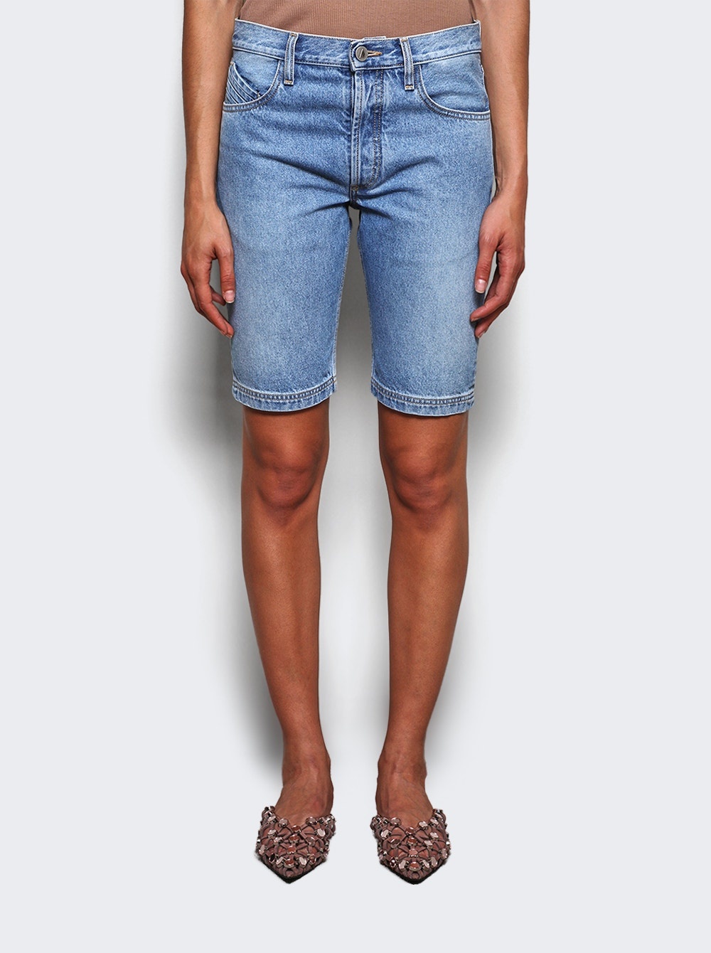 Denim Shorts Sky Blue - 3