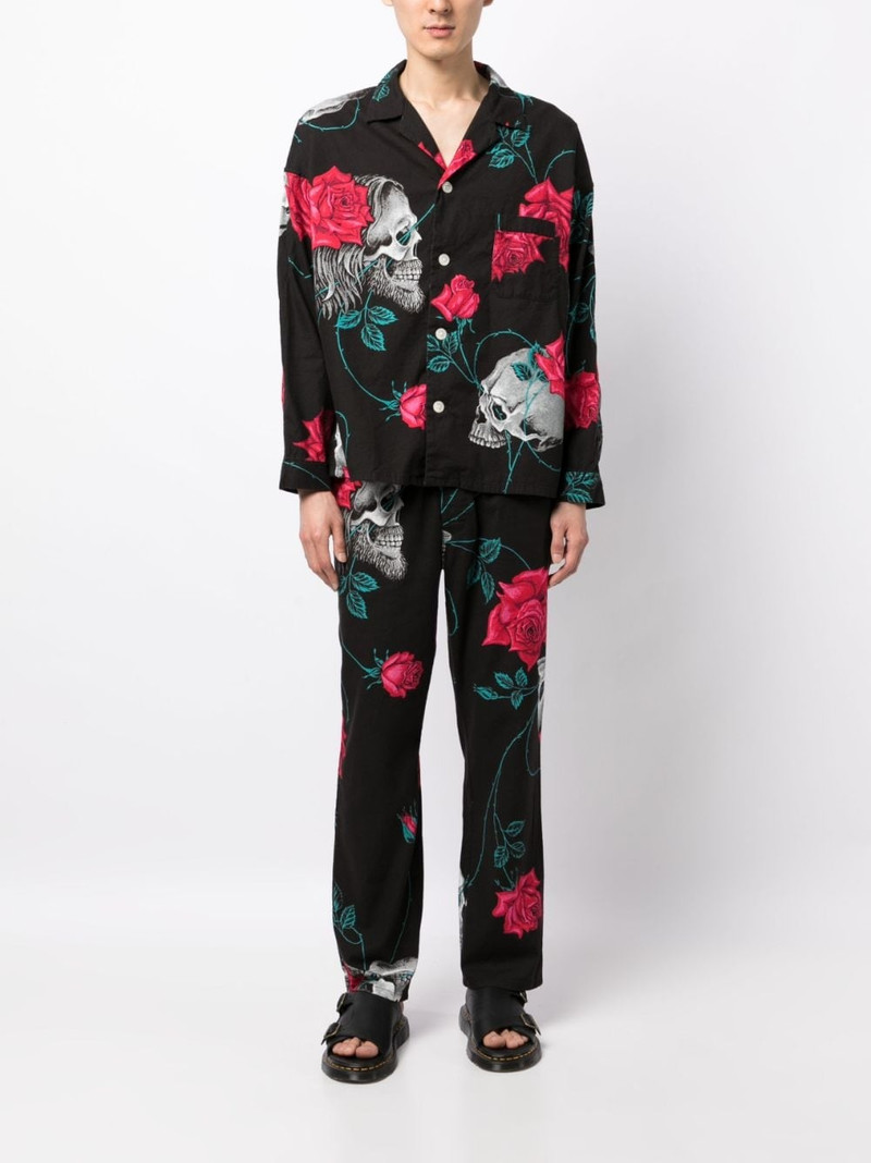 Yohji Yamamoto Wildside skull-print cotton shirt outlook