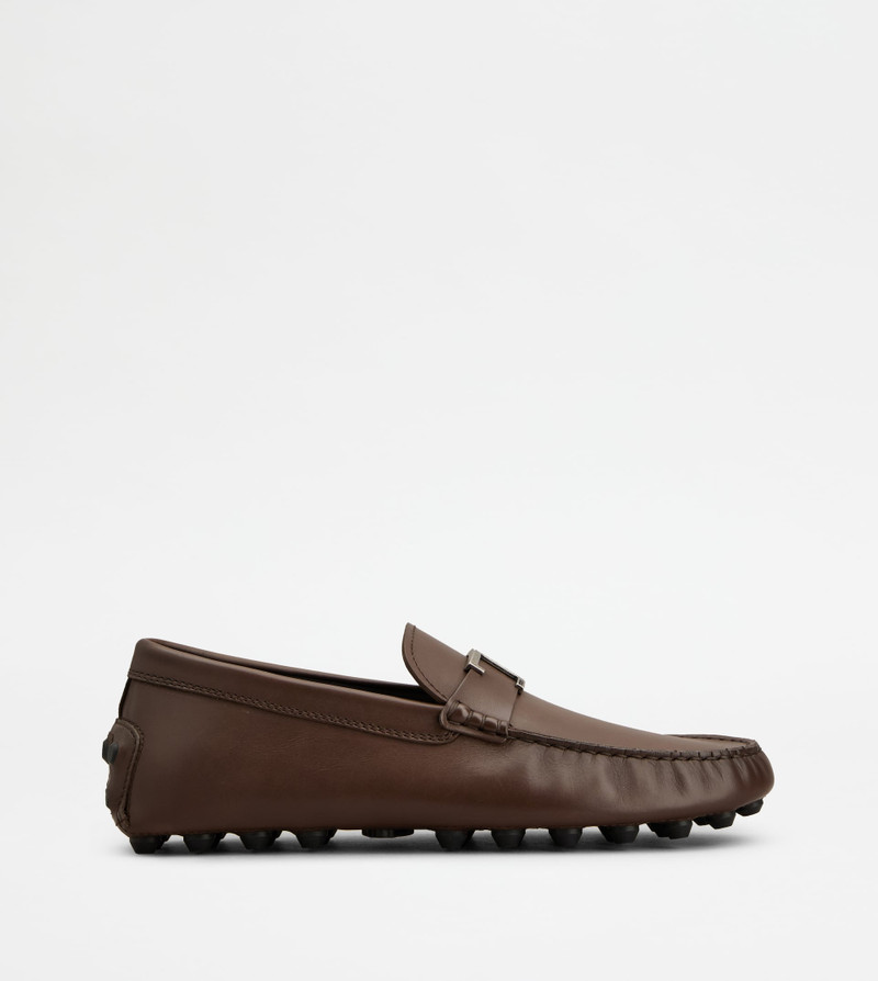 T TIMELESS GOMMINO BUBBLE LOAFERS IN LEATHER - BROWN 1