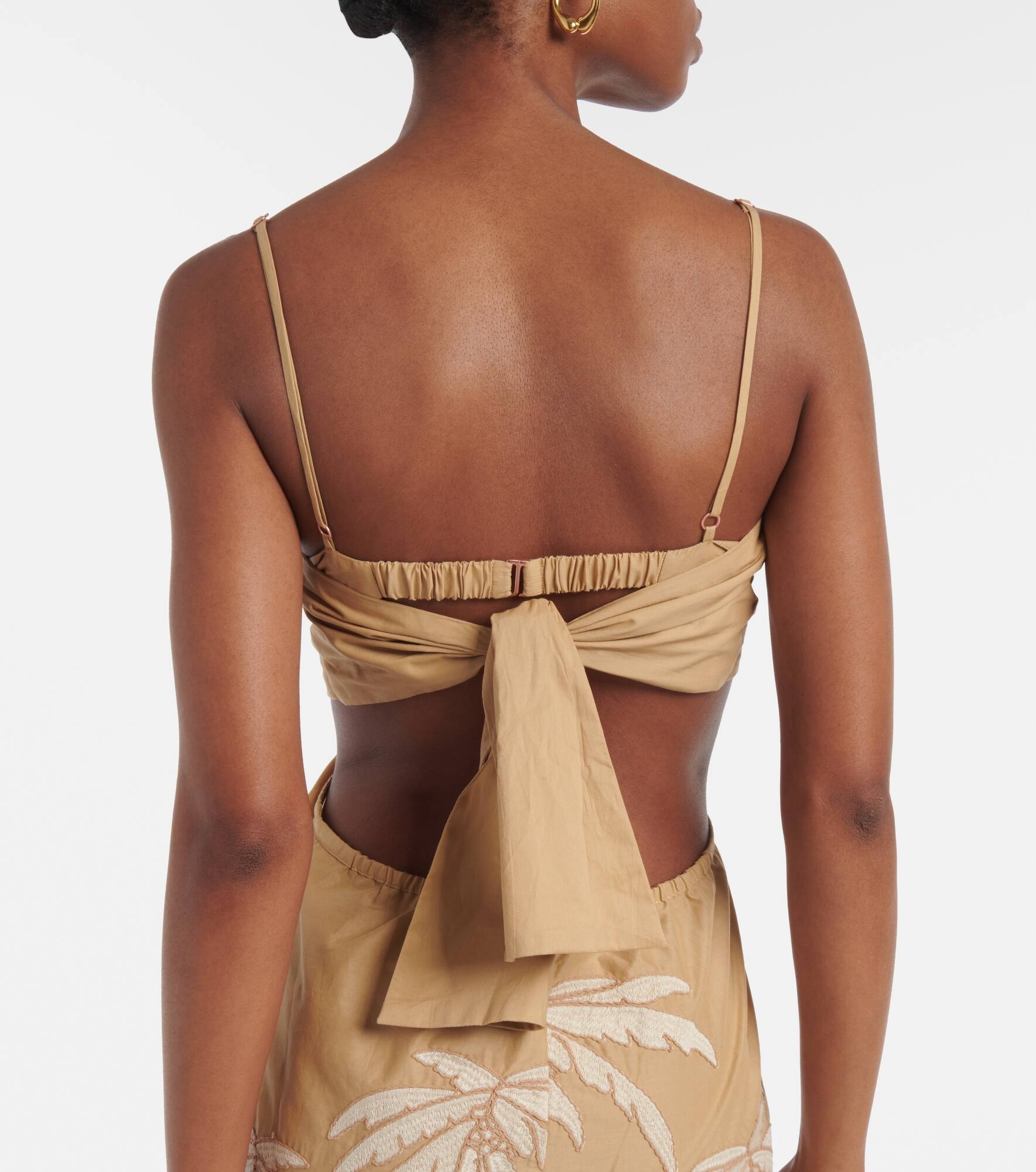 Sea Swirl tie-detail cutout midi dress - 6