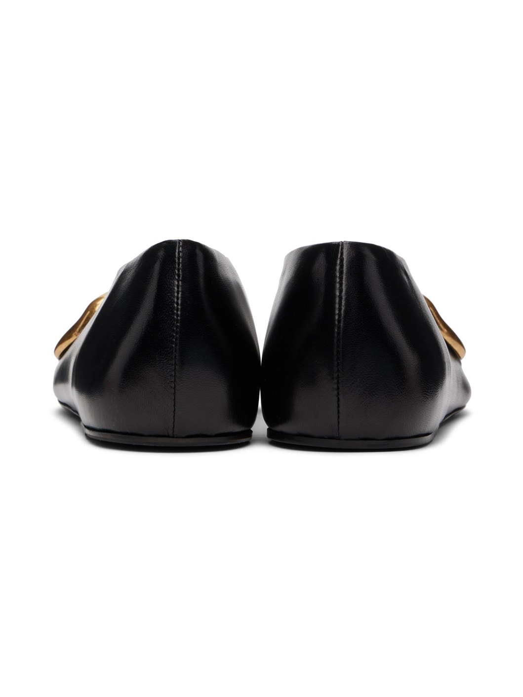 Black Cutout Ballerina Flats - 2