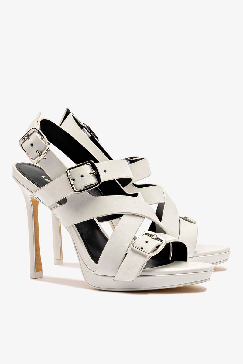 Patti Sandal In White Leather 3
