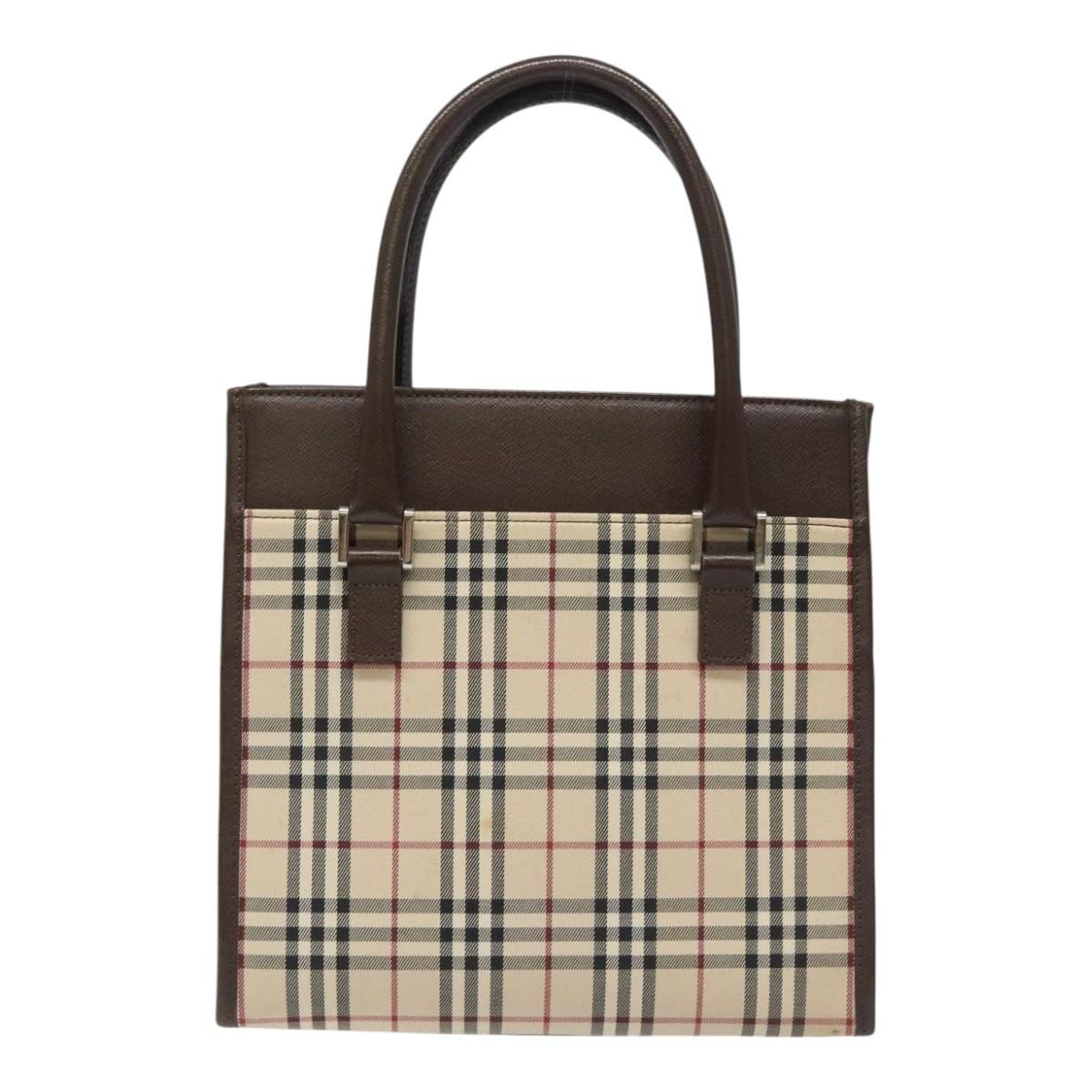Burberry Nova Check Hand Bag Canvas Beige - 3