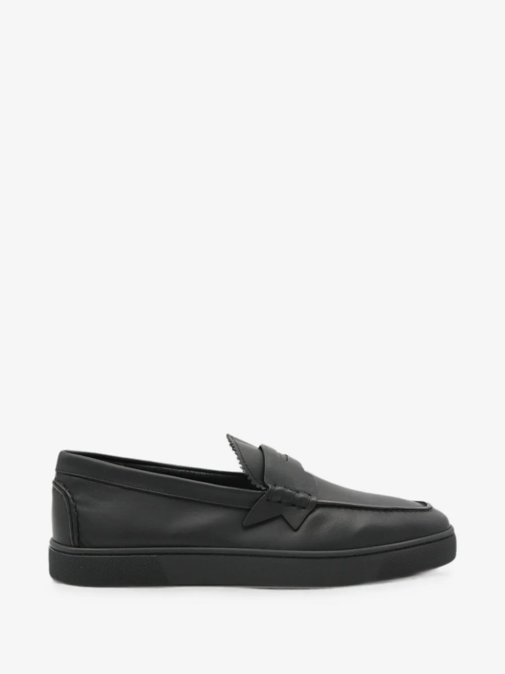 serrated penny loafers - 1