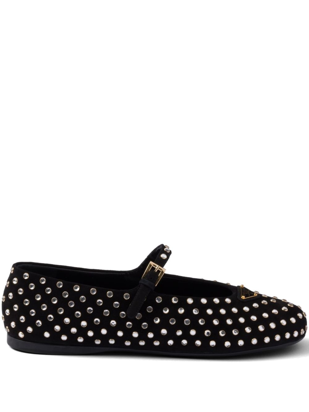 crystal-embellished ballerina shoes - 1