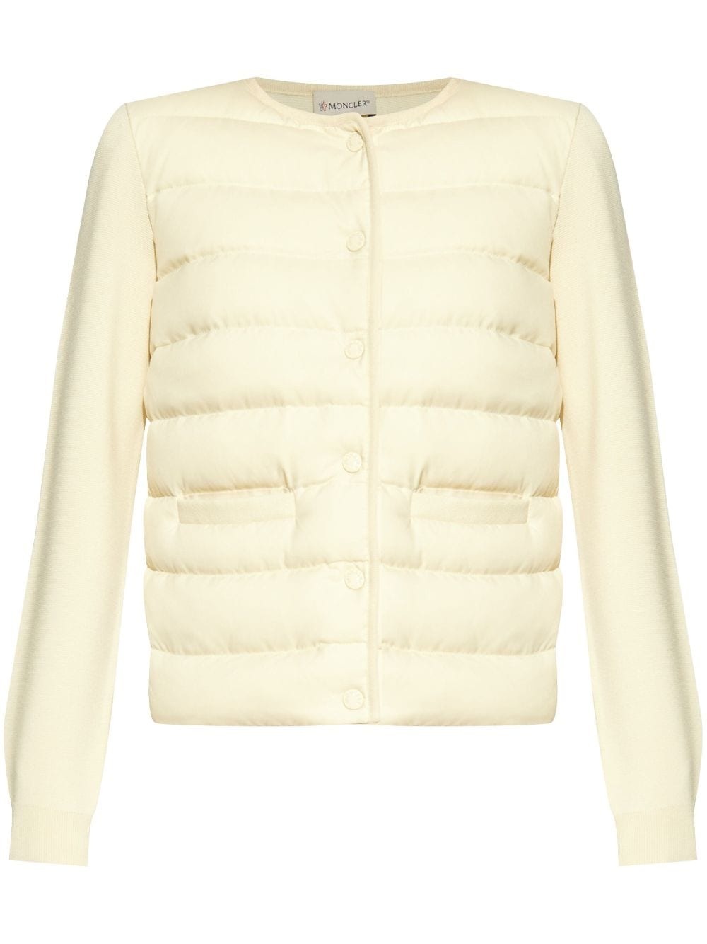 padded wool cardigan - 1
