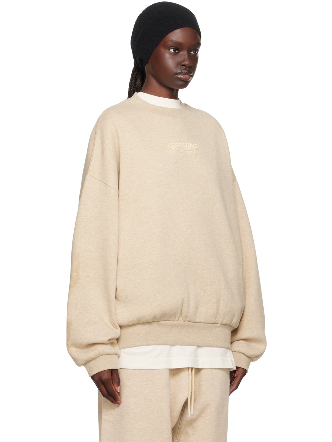 Beige Crewneck Sweatshirt - 2