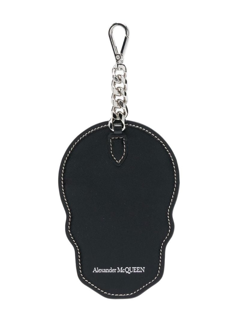 skull leather cardholder clip - 4