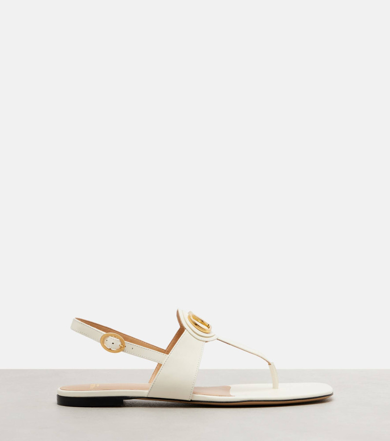 VLogo Signature leather thong sandals 4