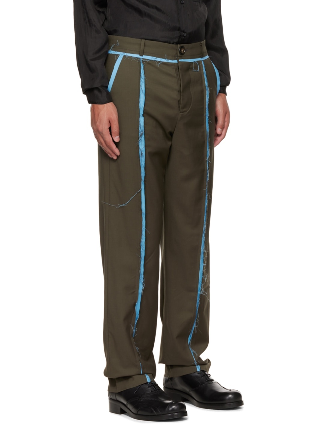 Khaki Peek-A-Boo Trousers - 2