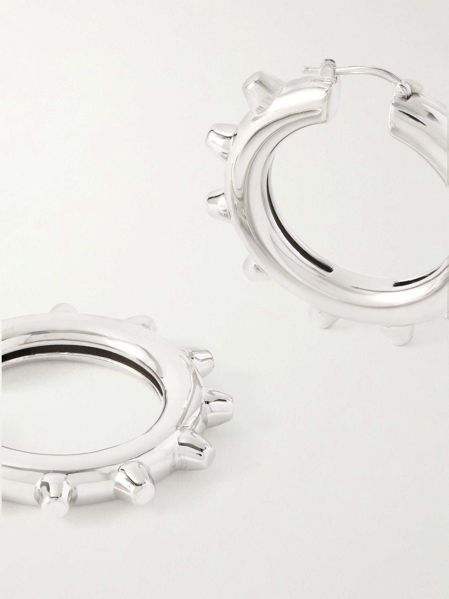 Silver-tone hoop earrings Silver - 3