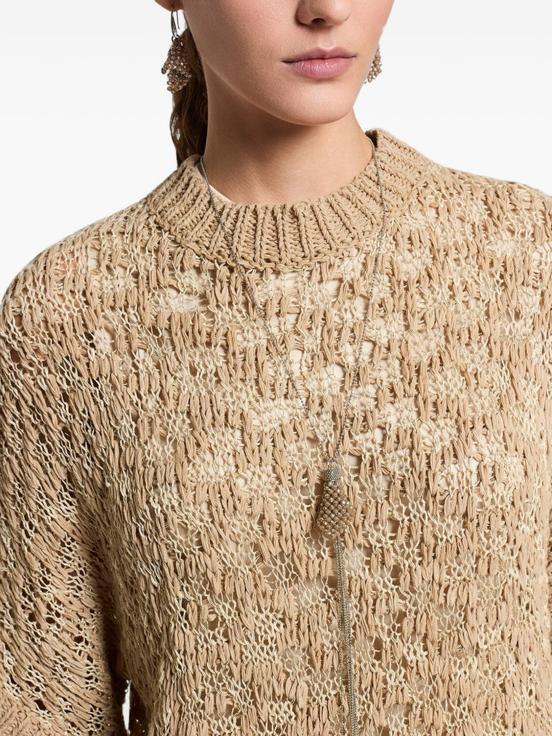 open-knit short-sleeved sweater 4