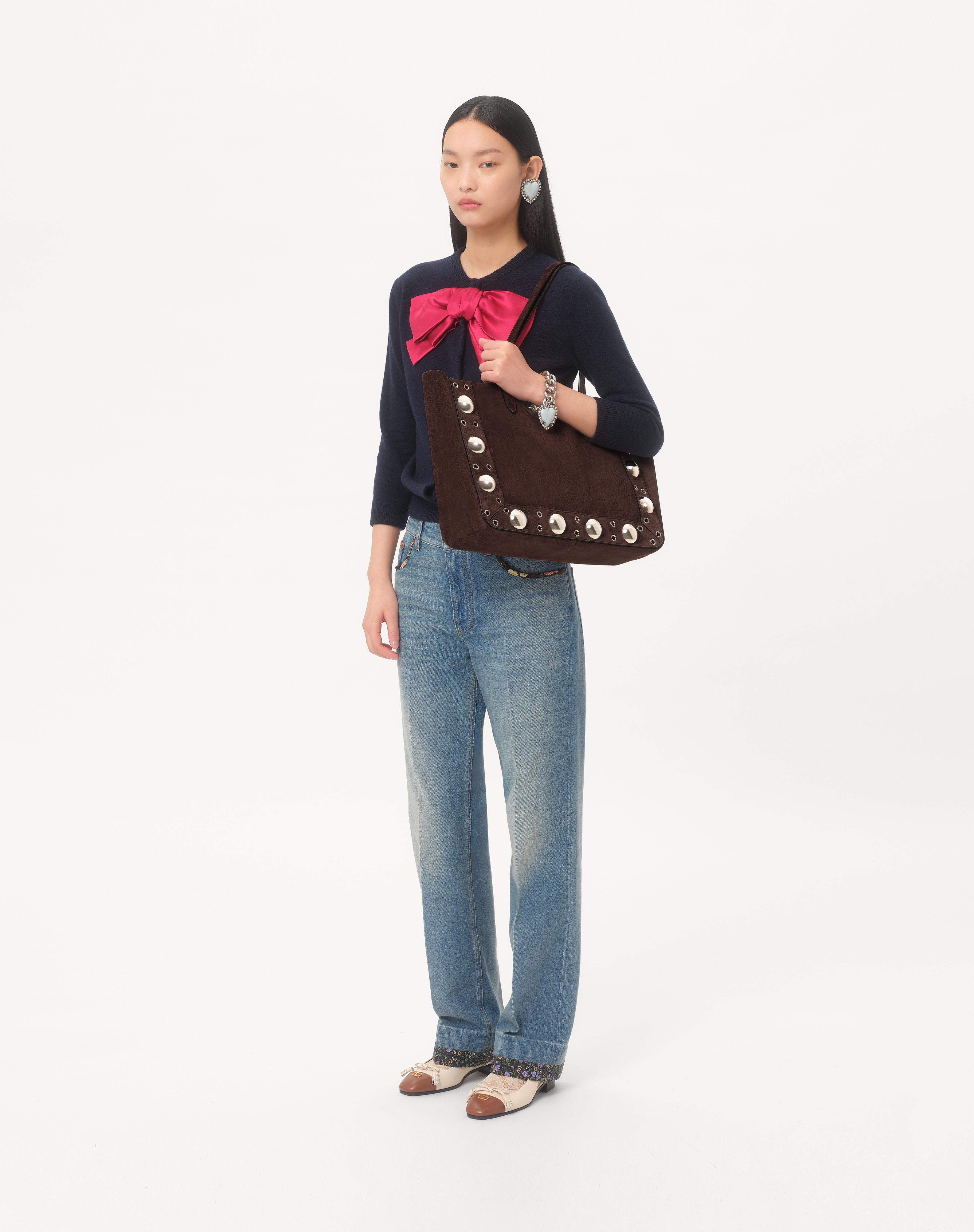 VALENTINO GARAVANI MEDIUM NELLCÔTE SUEDE SHOPPING BAG - 2