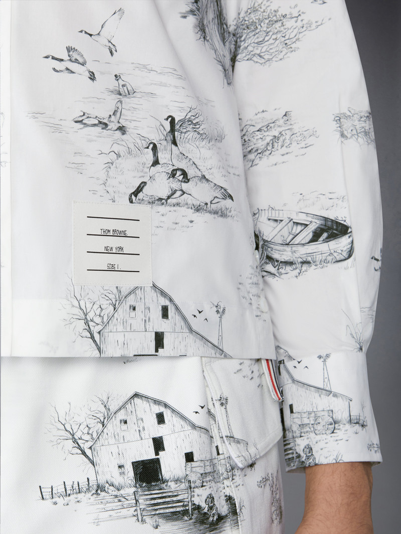 SCENIC TOILE COTTON POPLIN UTILITY ARMBAND SHIRT 6