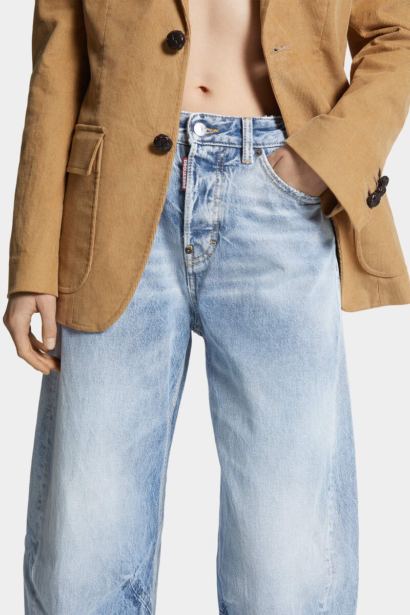 LIGHT DIAGONALE WASH D2 TWISTED JEANS - 5