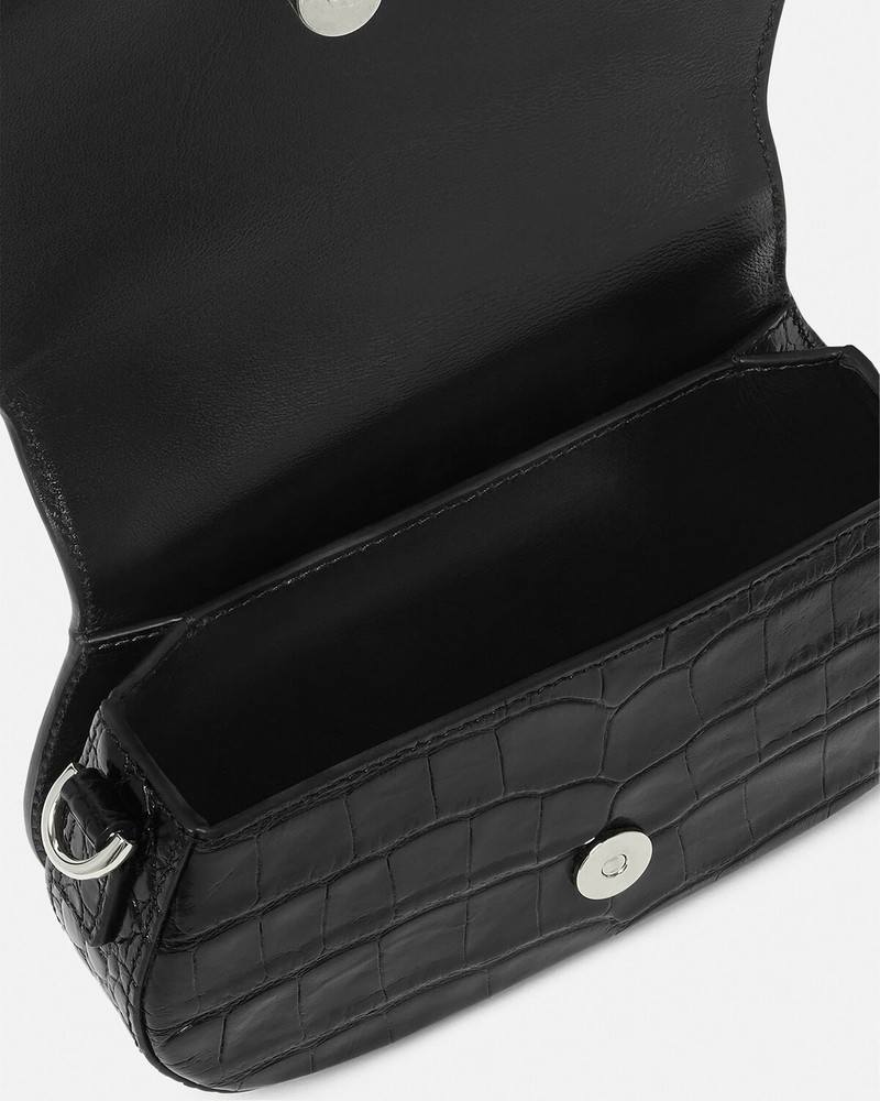 Croc-Effect Greca Goddess Mini Bag 4