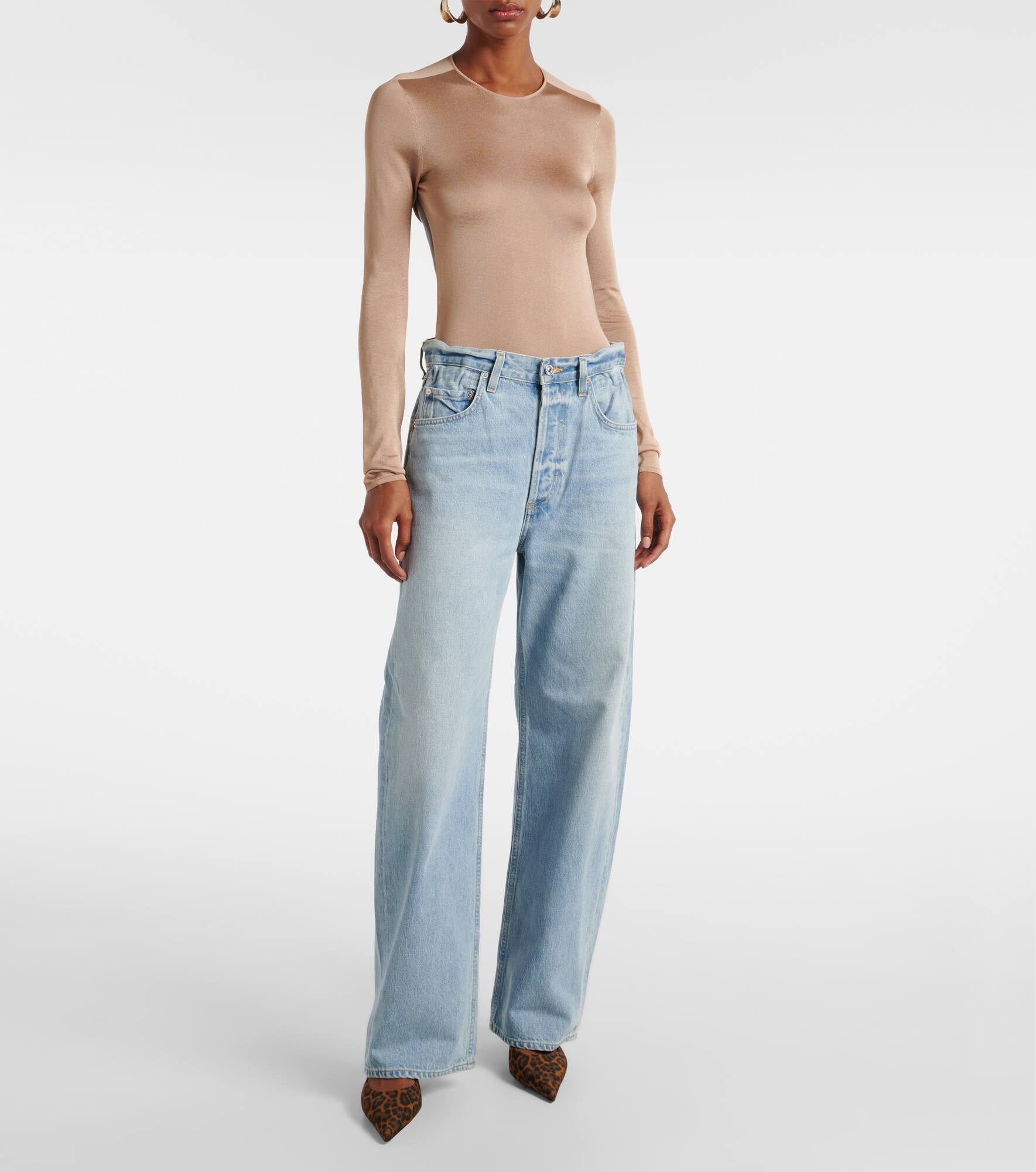 Gwendoline Scrunch high-rise wide-leg jeans - 7