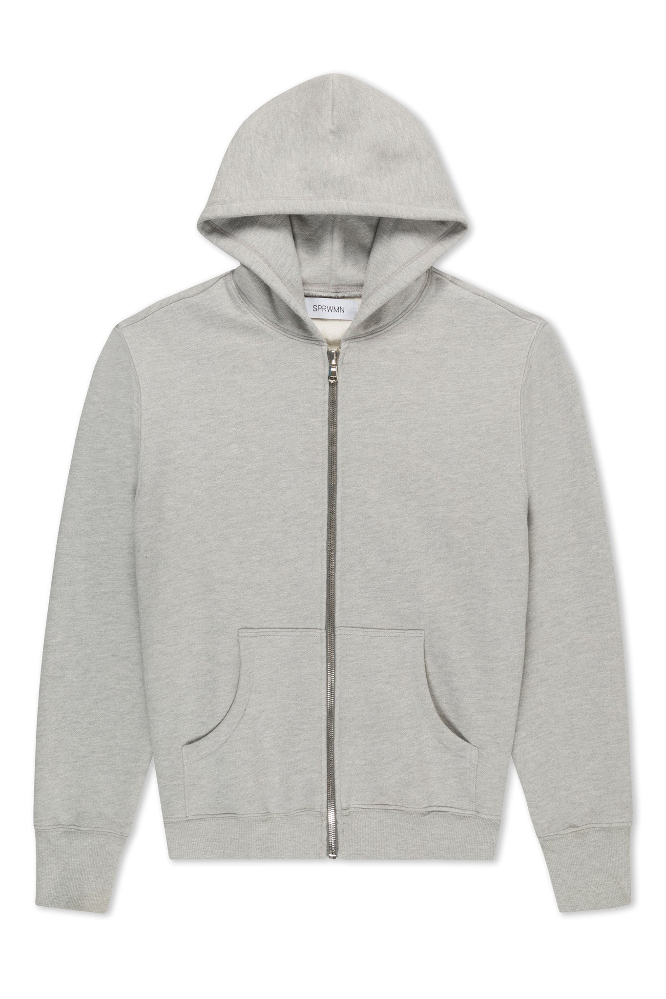 HEATHER GREY ZIP UP HOODIE - 7