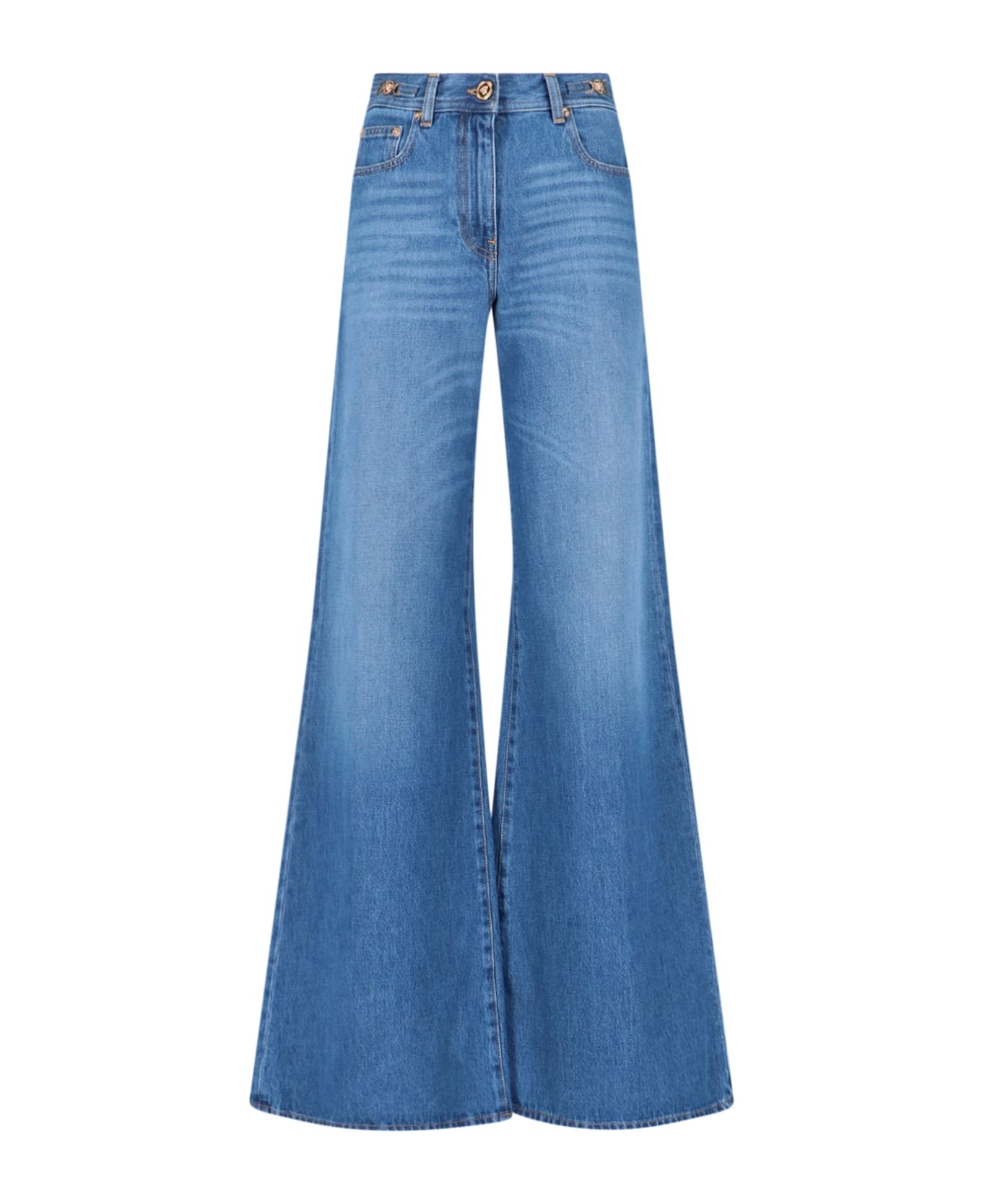 Blue Cotton Jeans - 1