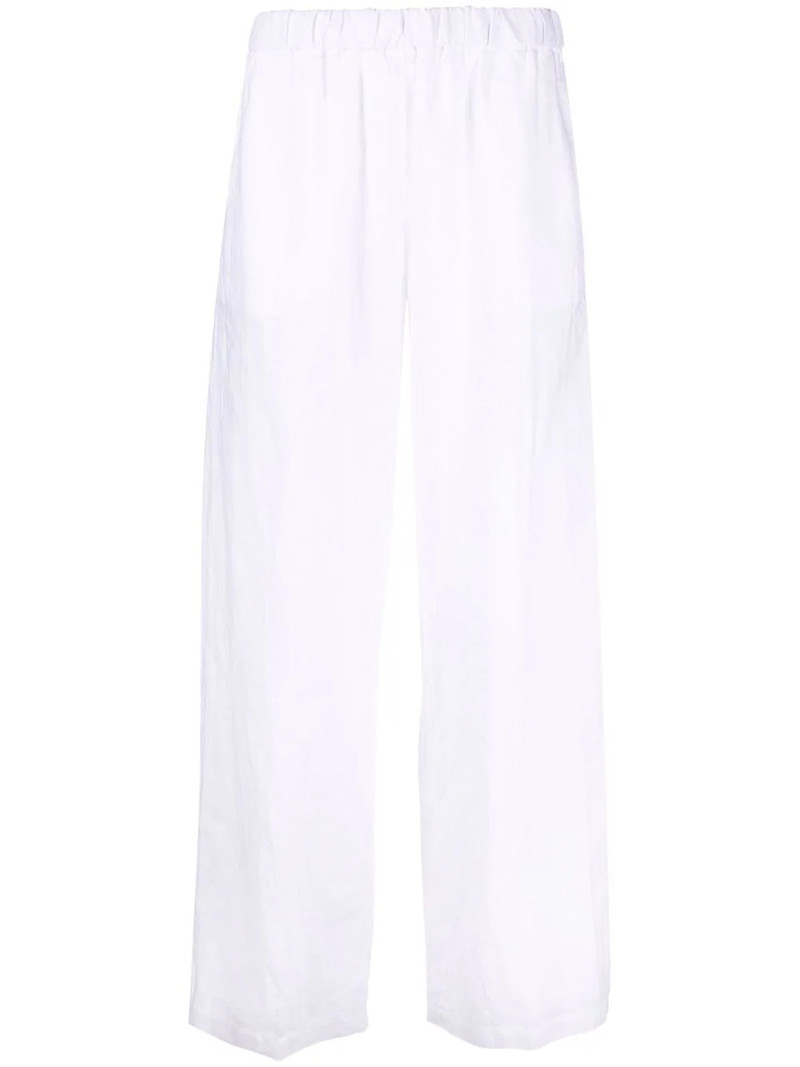 elasticated straight-leg trousers 1