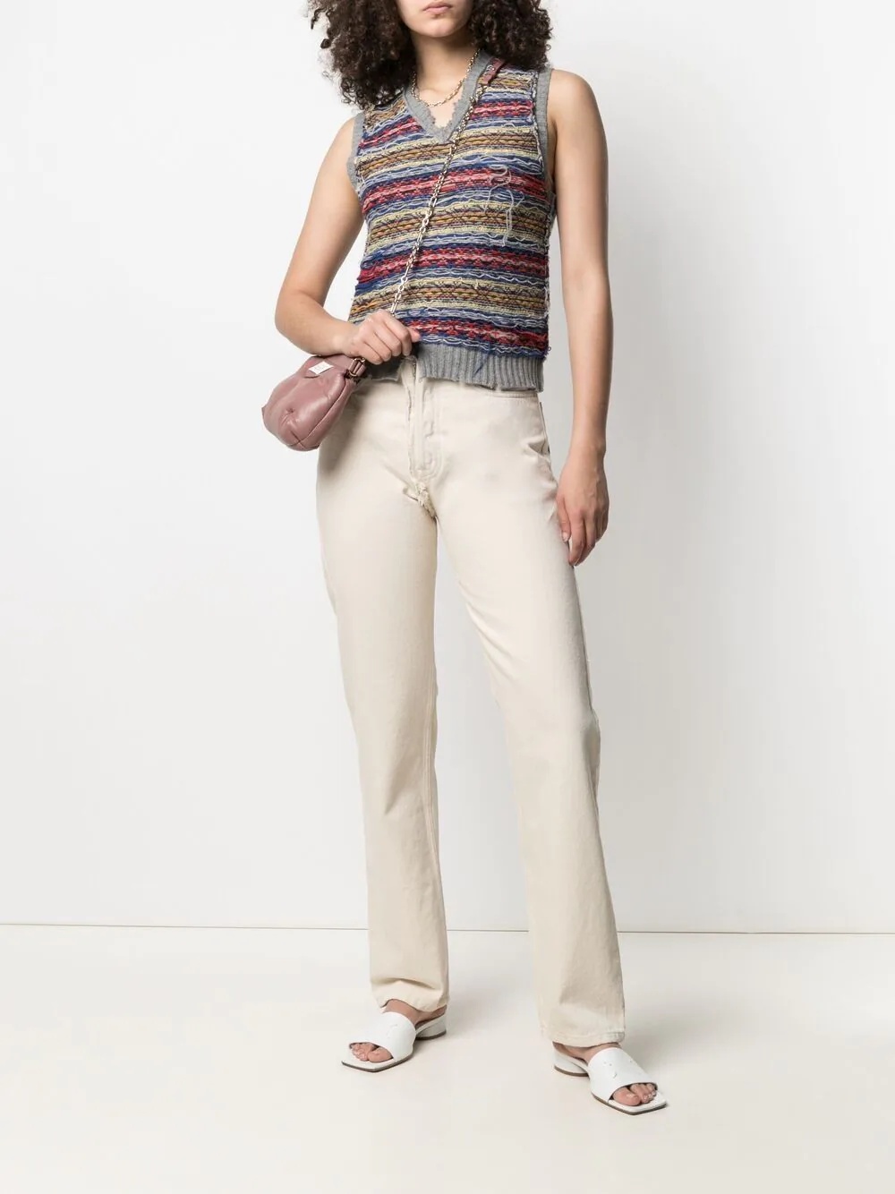 frayed straight-leg jeans - 2