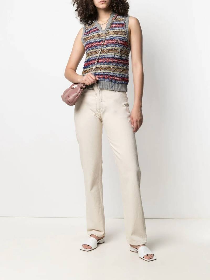 Maison Margiela frayed straight-leg jeans outlook