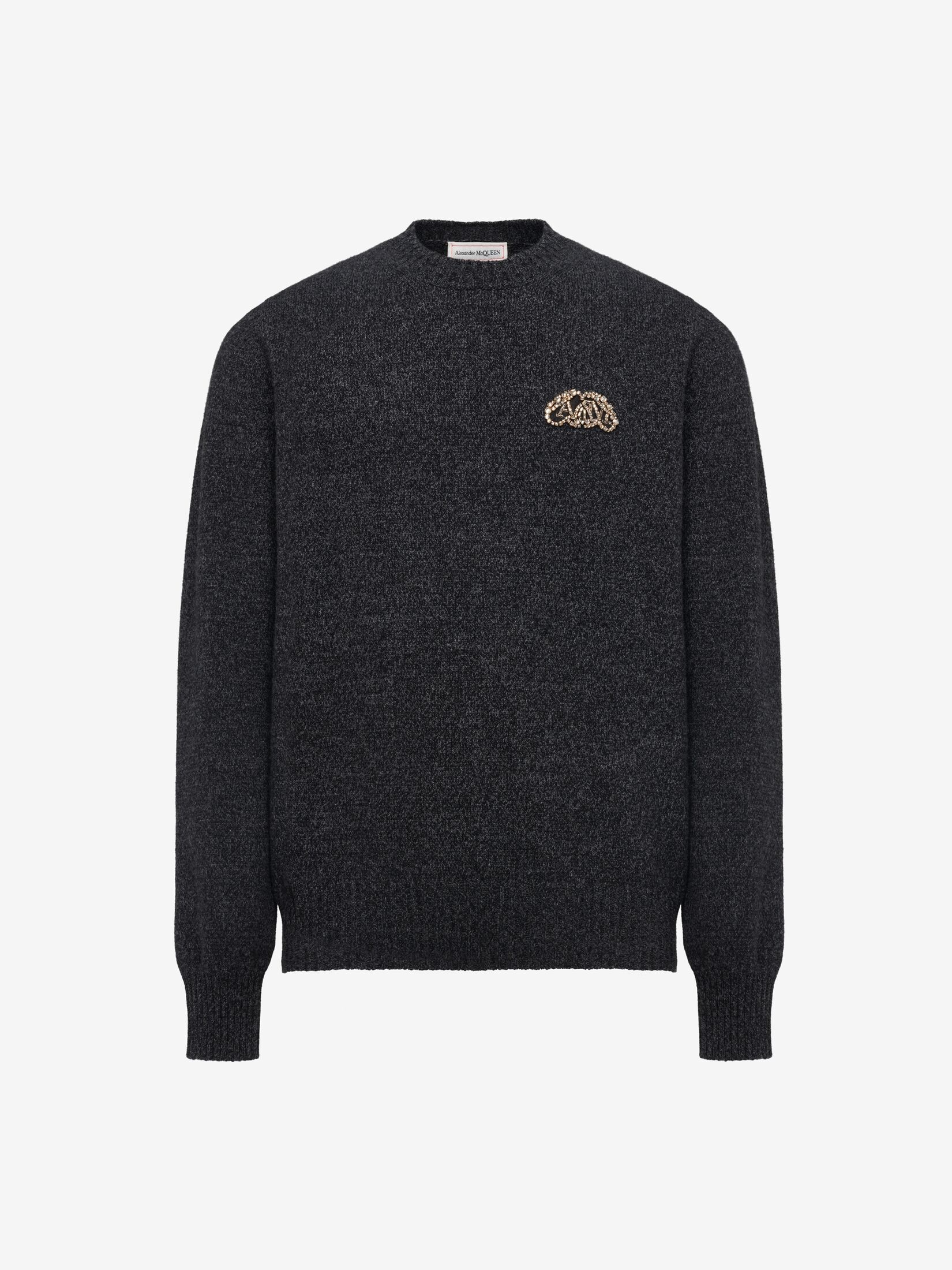 Men's Crystal Seal Logo Jumper in Charcoal/crystal - 1