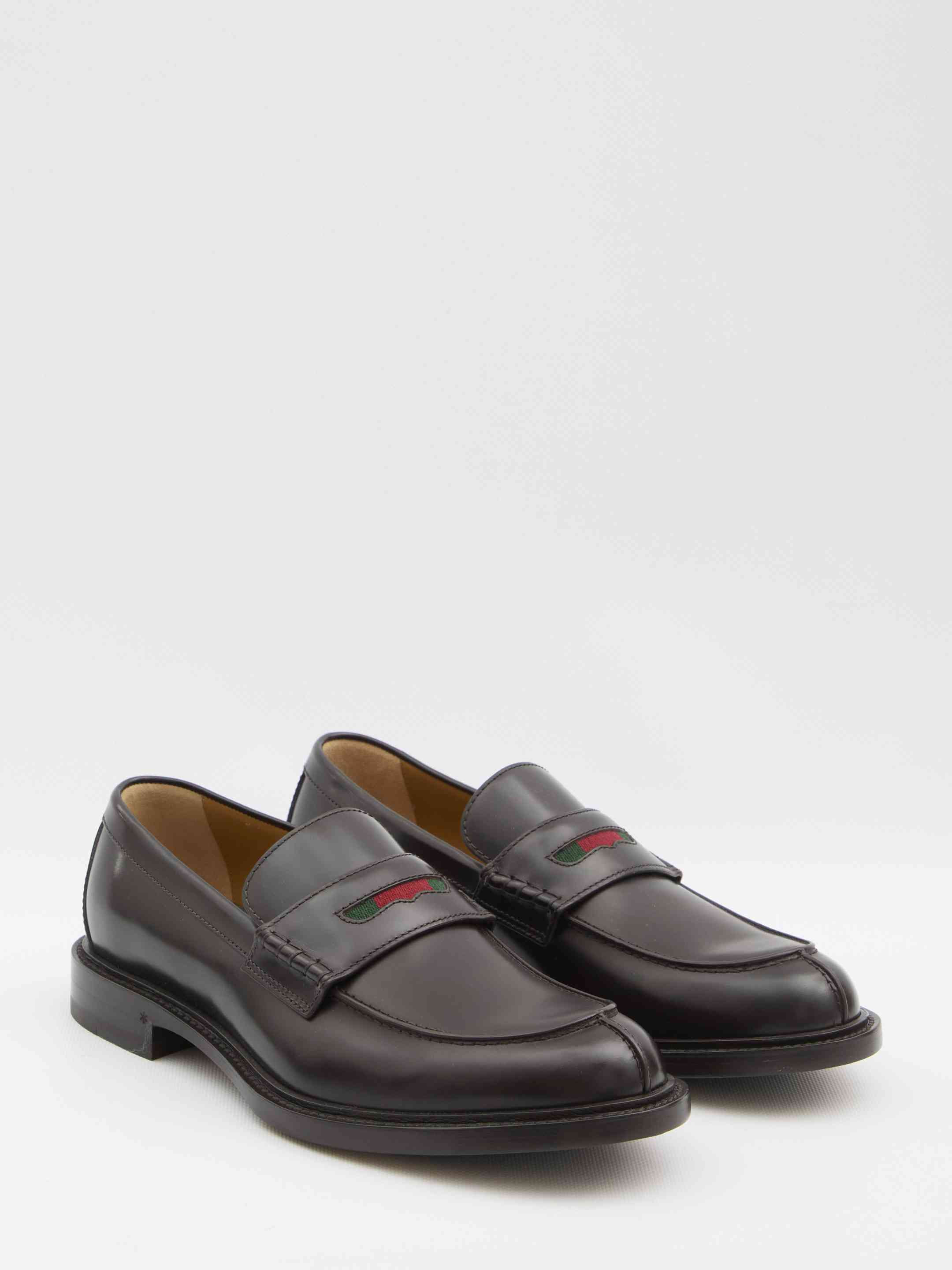 Gucci Men Black Leather Loafer - 2