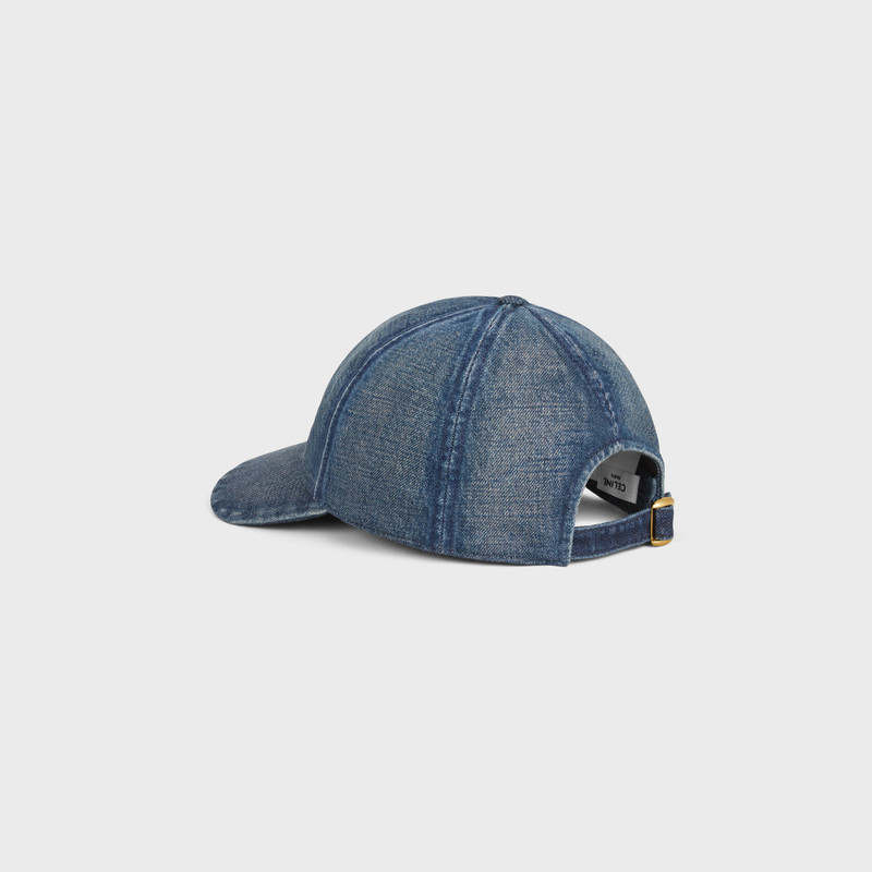 initial baseball cap in denim 4