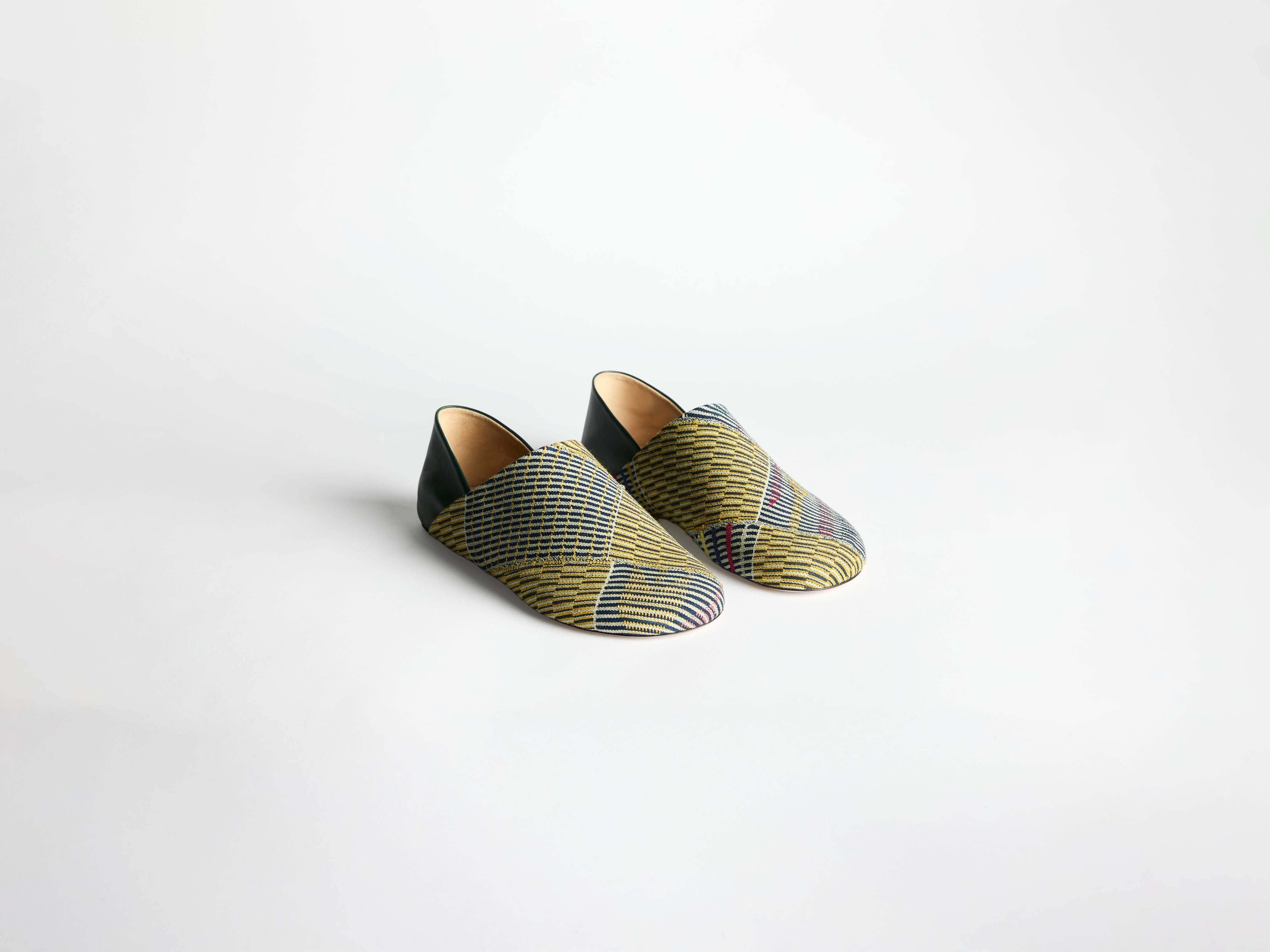 MENS SLIPPER MULES IN YELLOW & MULTI - 3