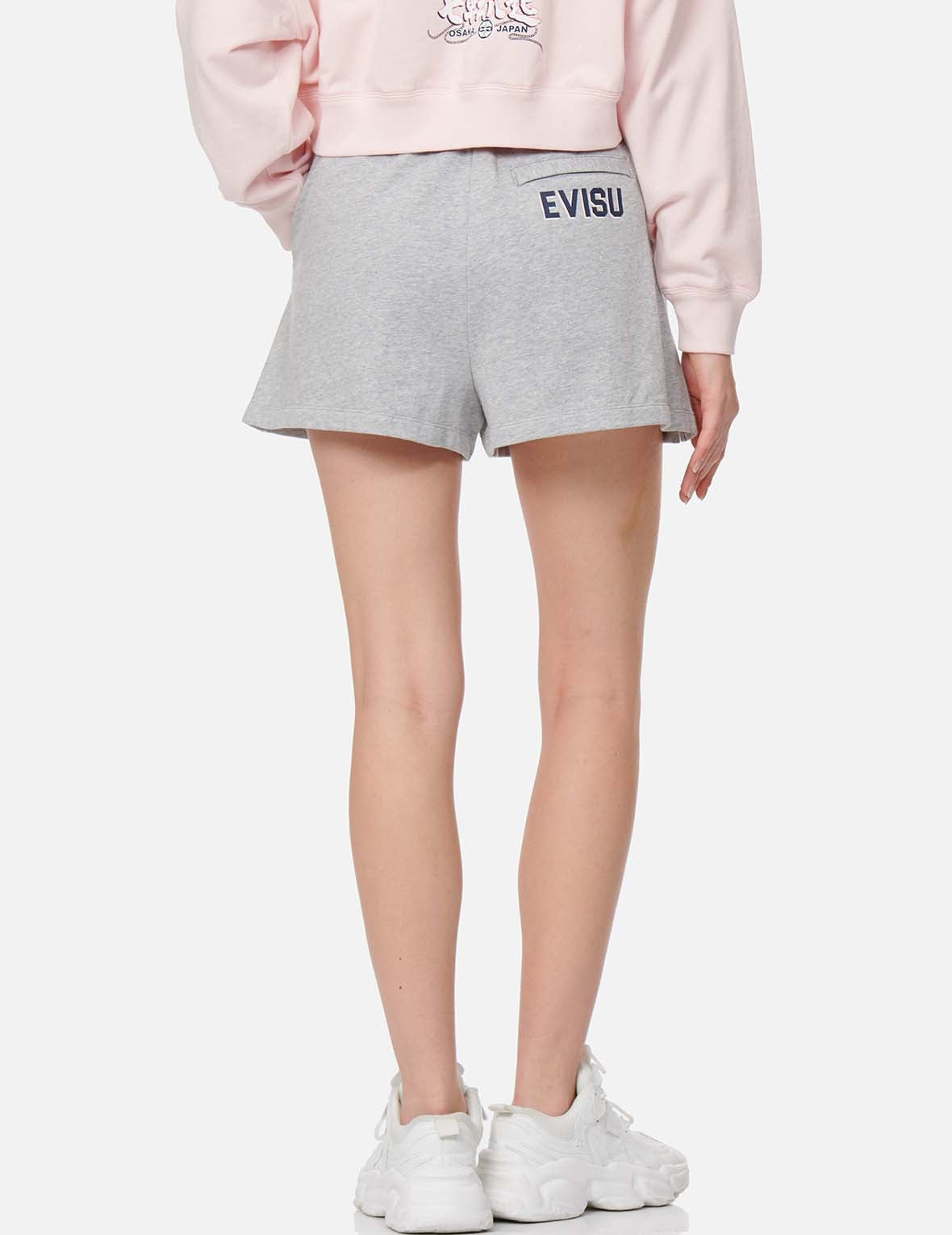 Seagull and Logo Print Sweat Shorts - 3