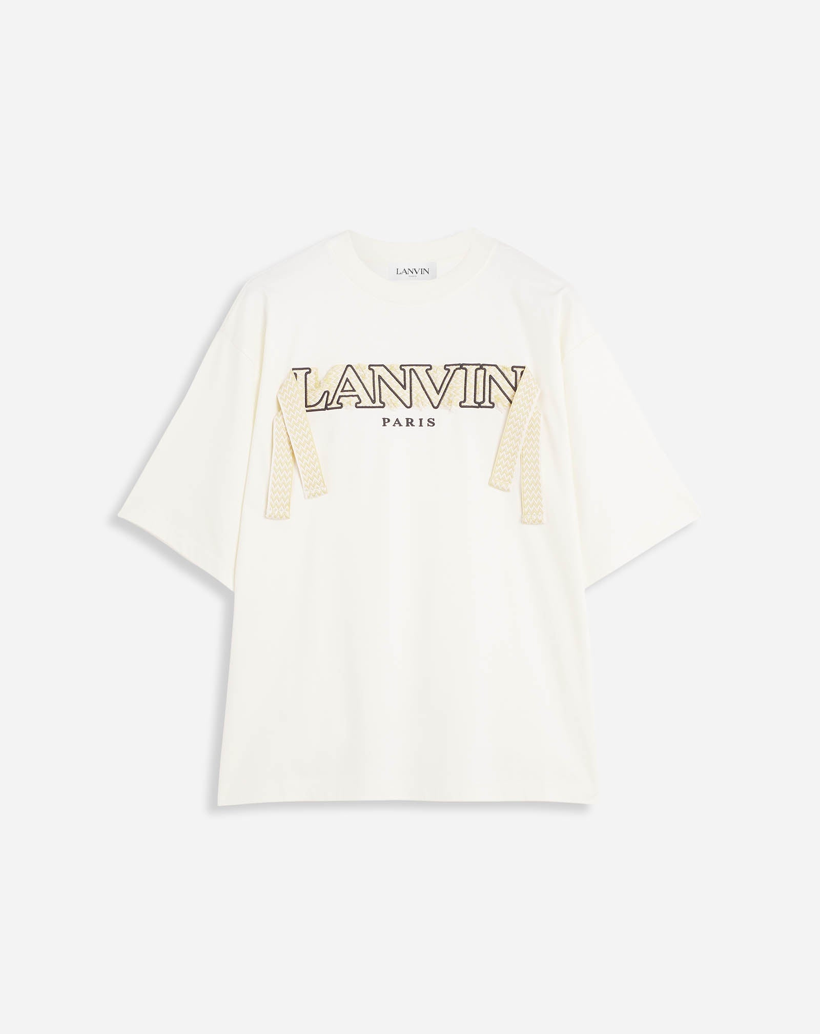 OVERSIZED EMBROIDERED CURB LACE T-SHIRT - 1