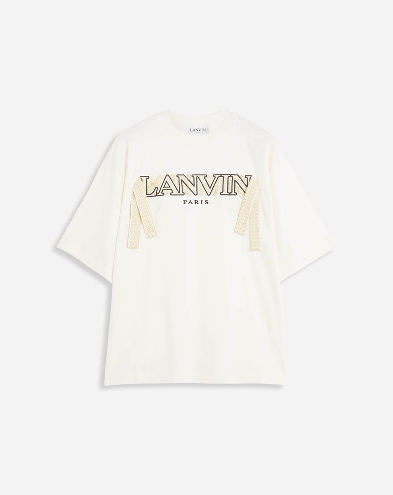 OVERSIZED EMBROIDERED CURB LACE T-SHIRT 1