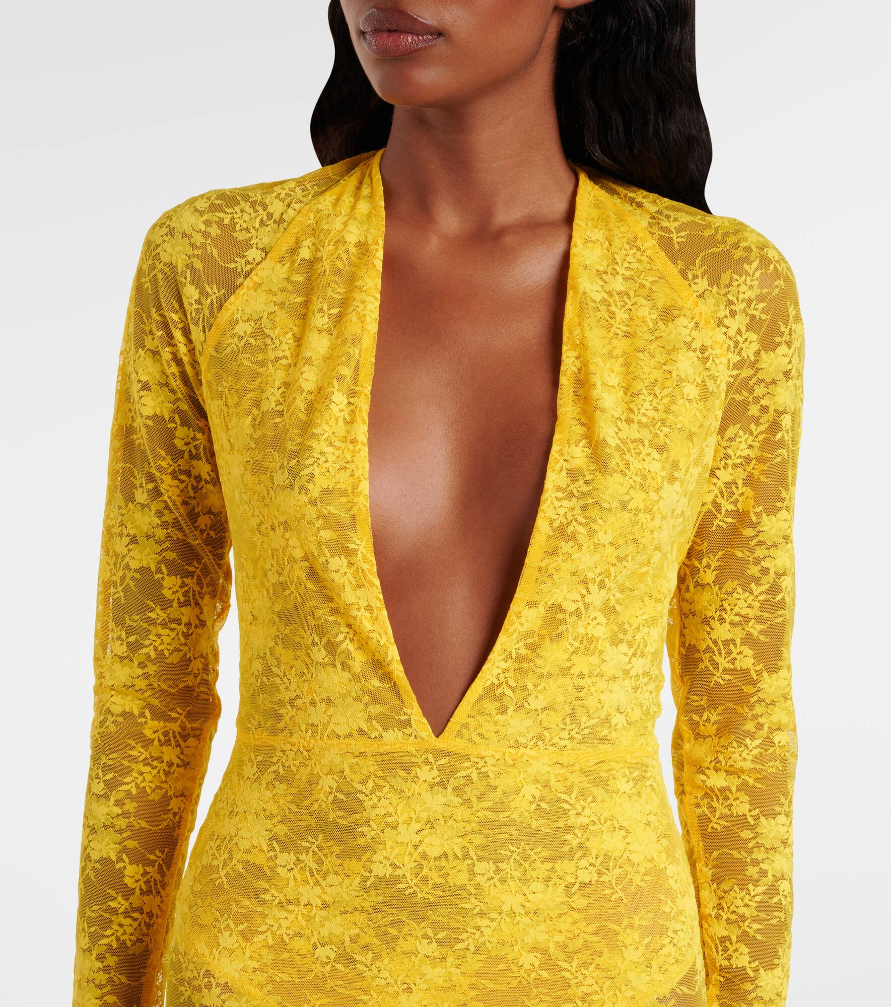 Sheer lace gown - 4