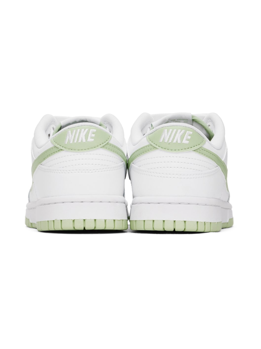 White & Green Dunk Low Retro Sneakers - 2