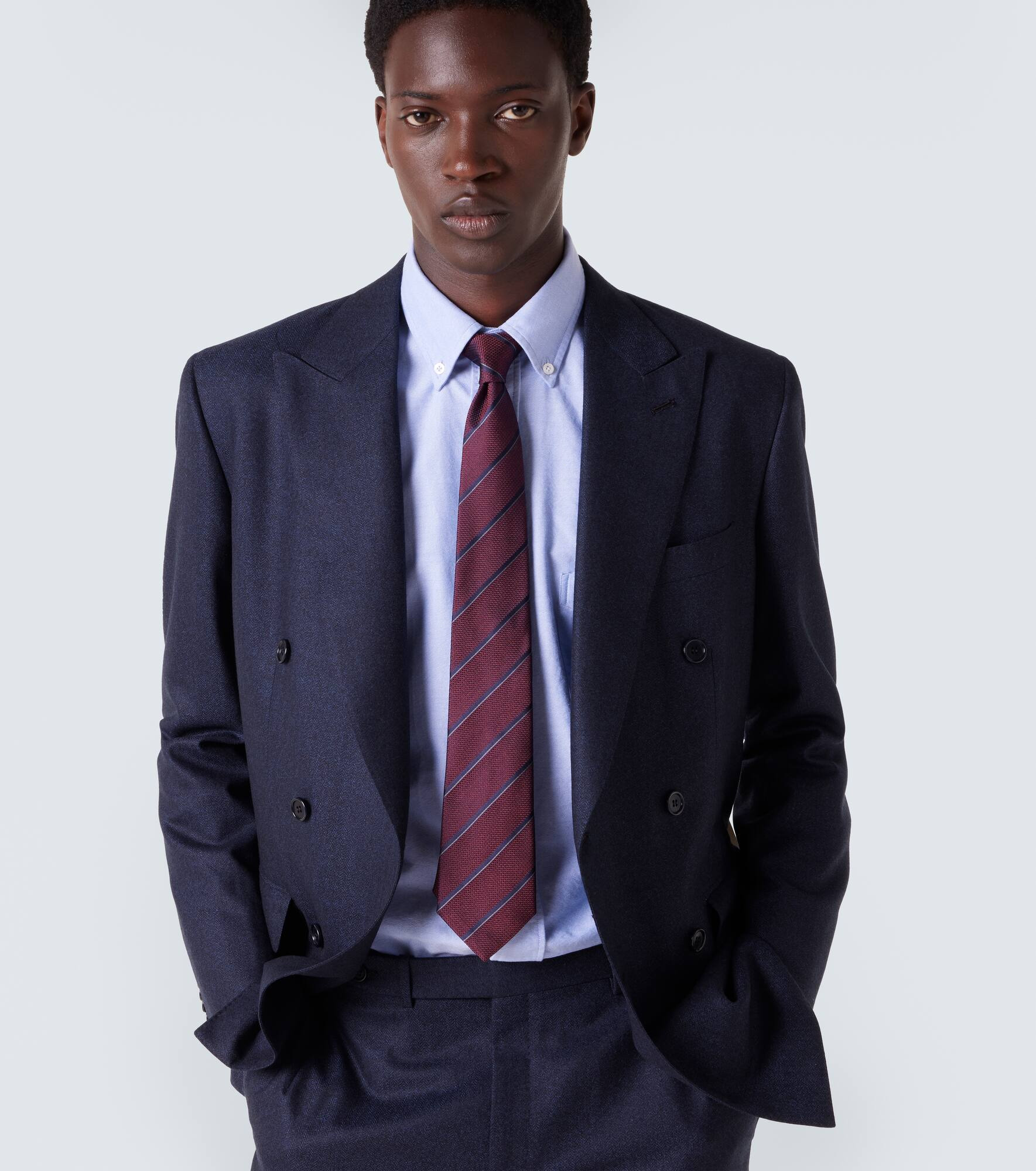 Striped silk tie - 2