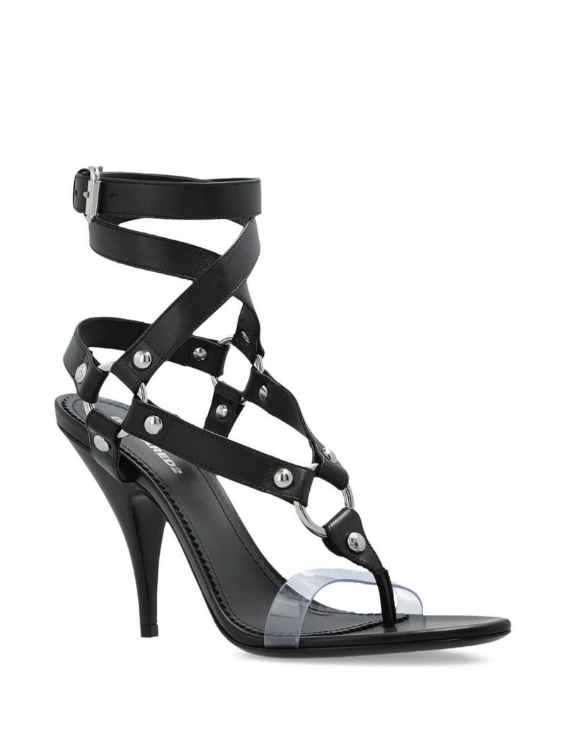 DSQUARED2 115mm leather sandals outlook