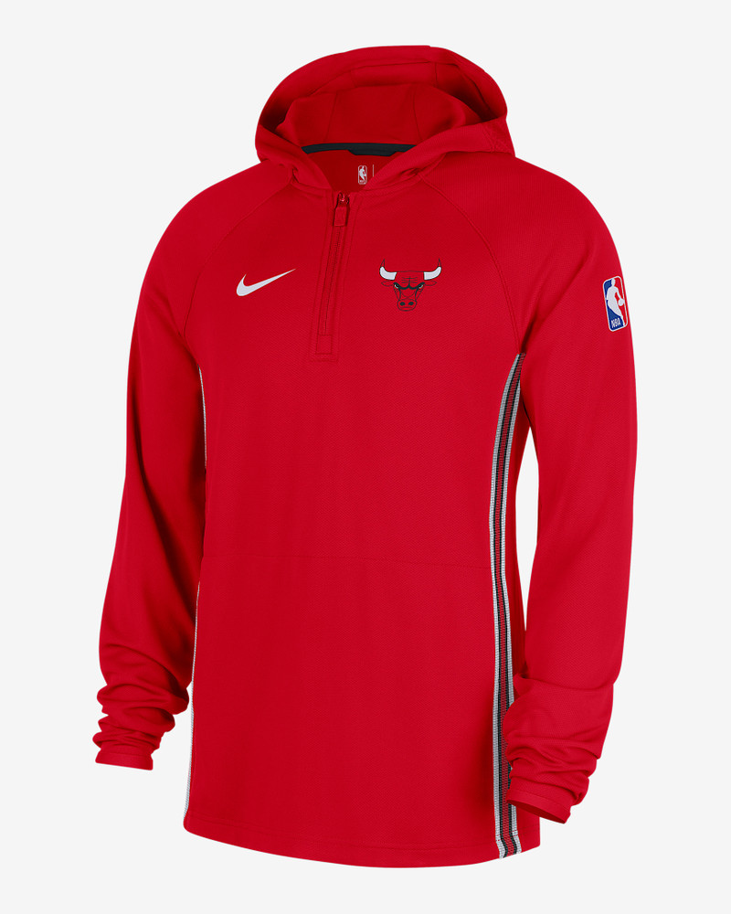 Chicago Bulls Zoned Men's Nike Dri-FIT NBA 1/4-Zip Hoodie 1