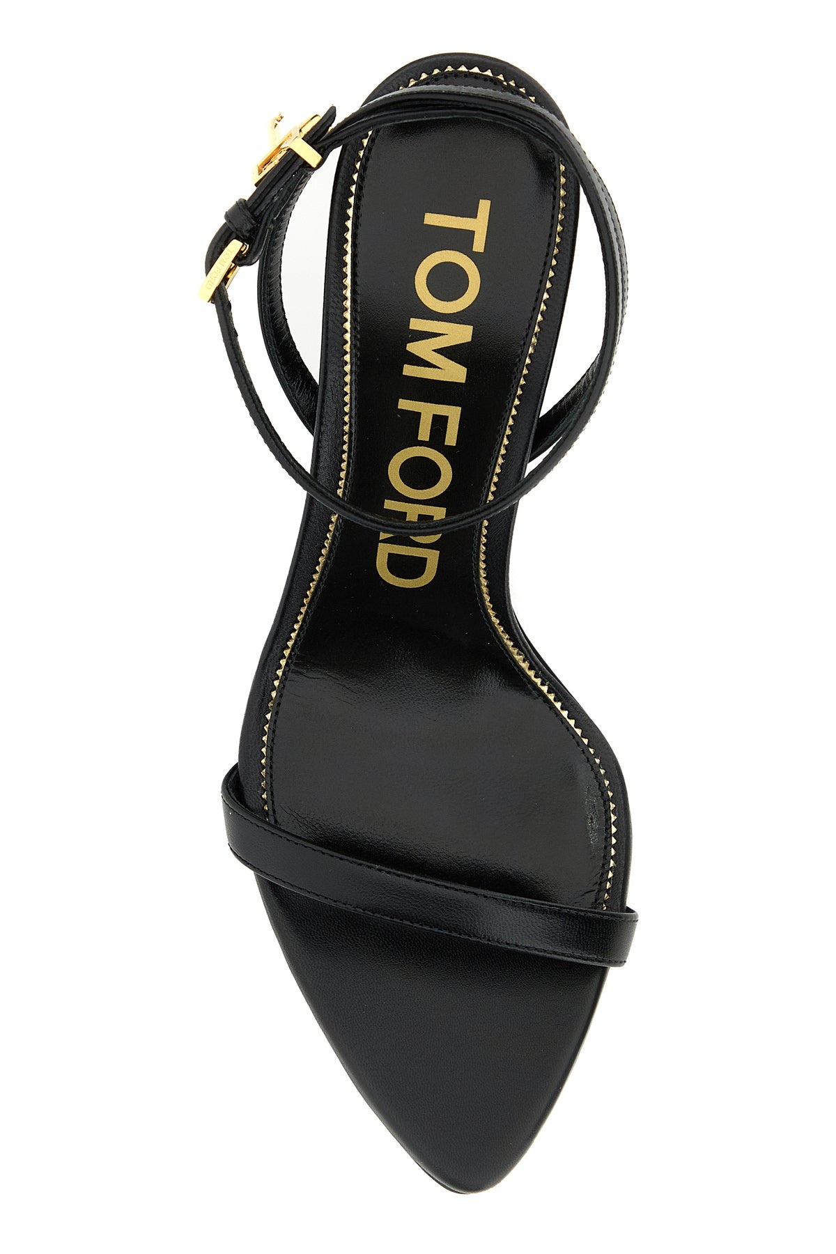 Black leather sandals - 4