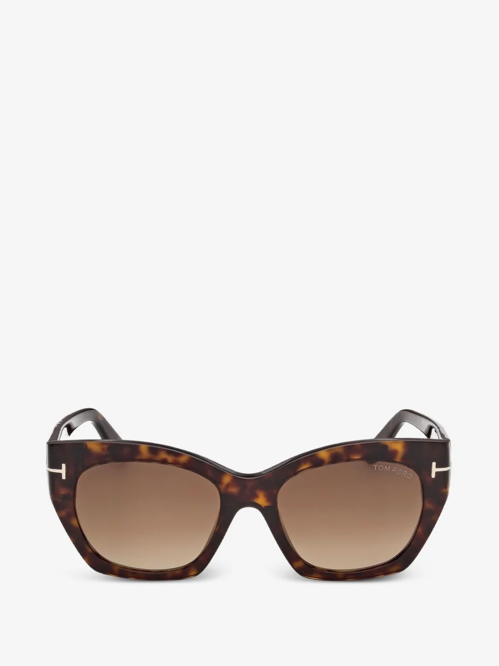 tortoiseshell-effect cat-eye sunglasses - 1