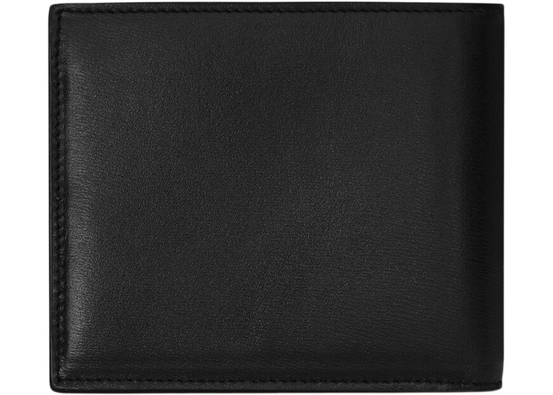 SAINT LAURENT Saint Laurent Tiny Cassandre East/West Bifold Wallet In Shiny Leather Black outlook
