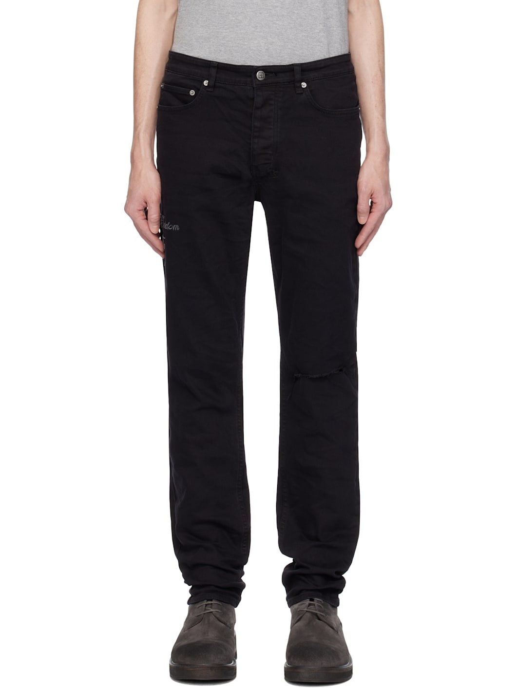Black Chitch Ghosted Lock Up Jeans - 1
