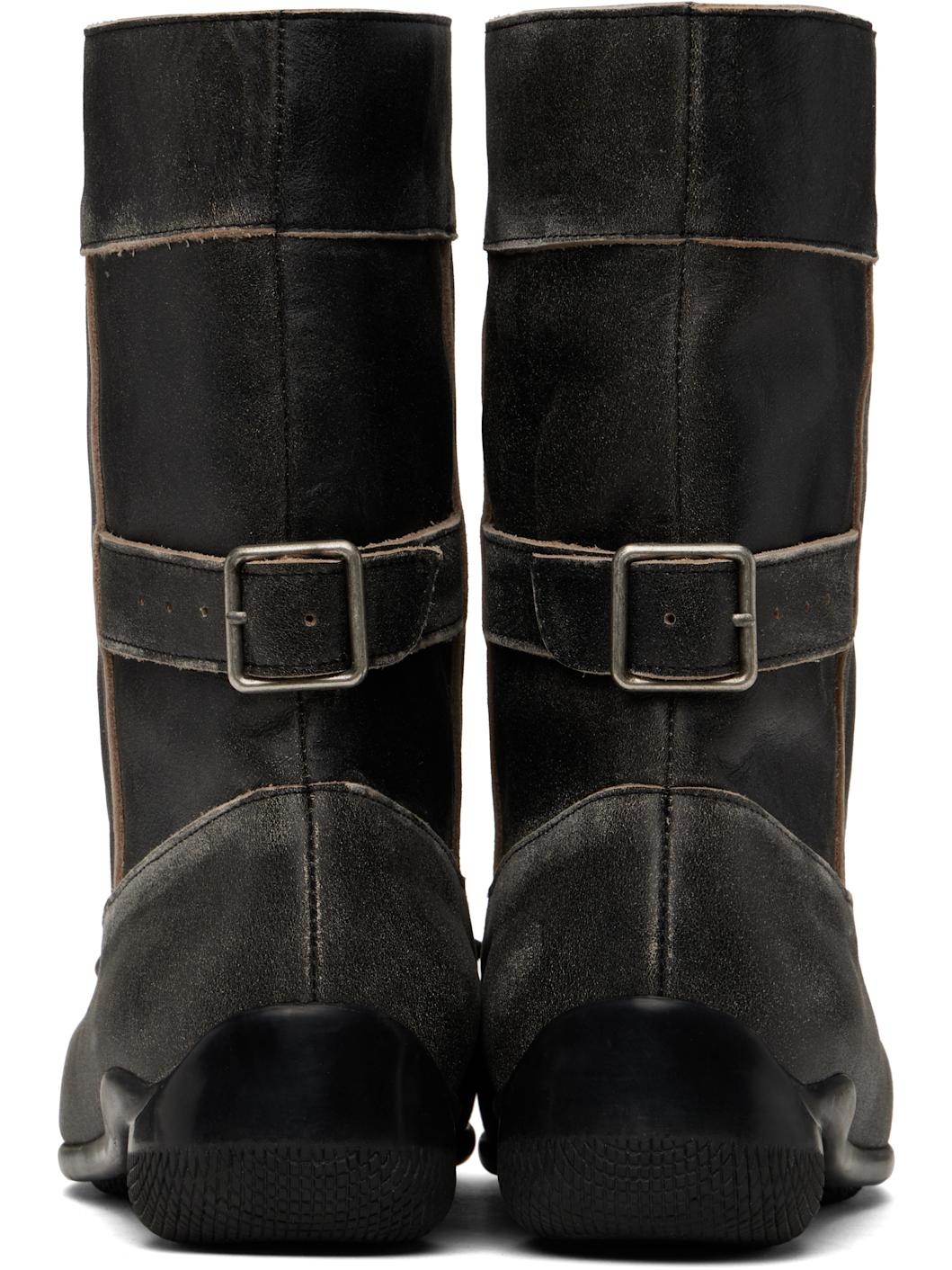 Gray Ballet Slouchy Short Boots - 2