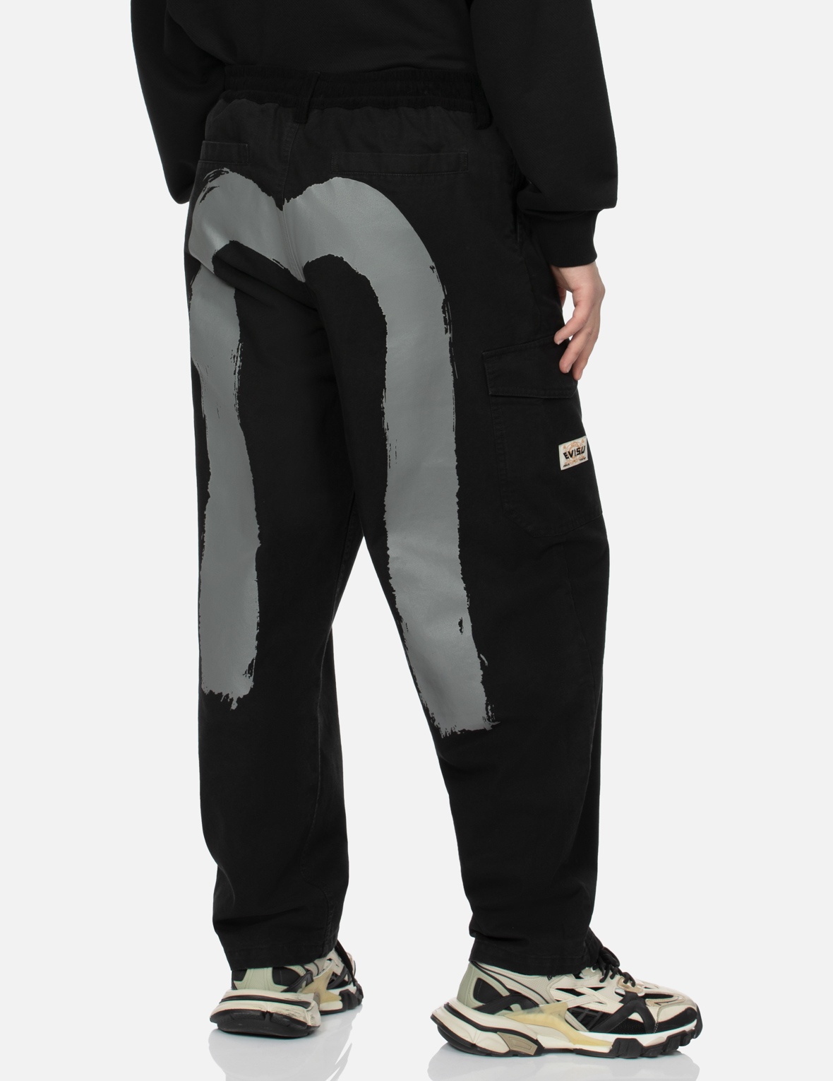 HAND BRUSH DAICOCK PRINT BAGGY PANTS - 3