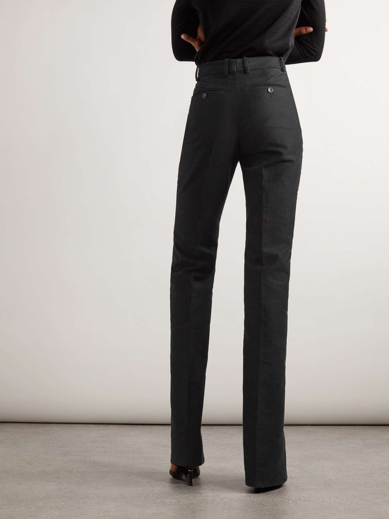 Cotton-moleskin straight-leg pants 4